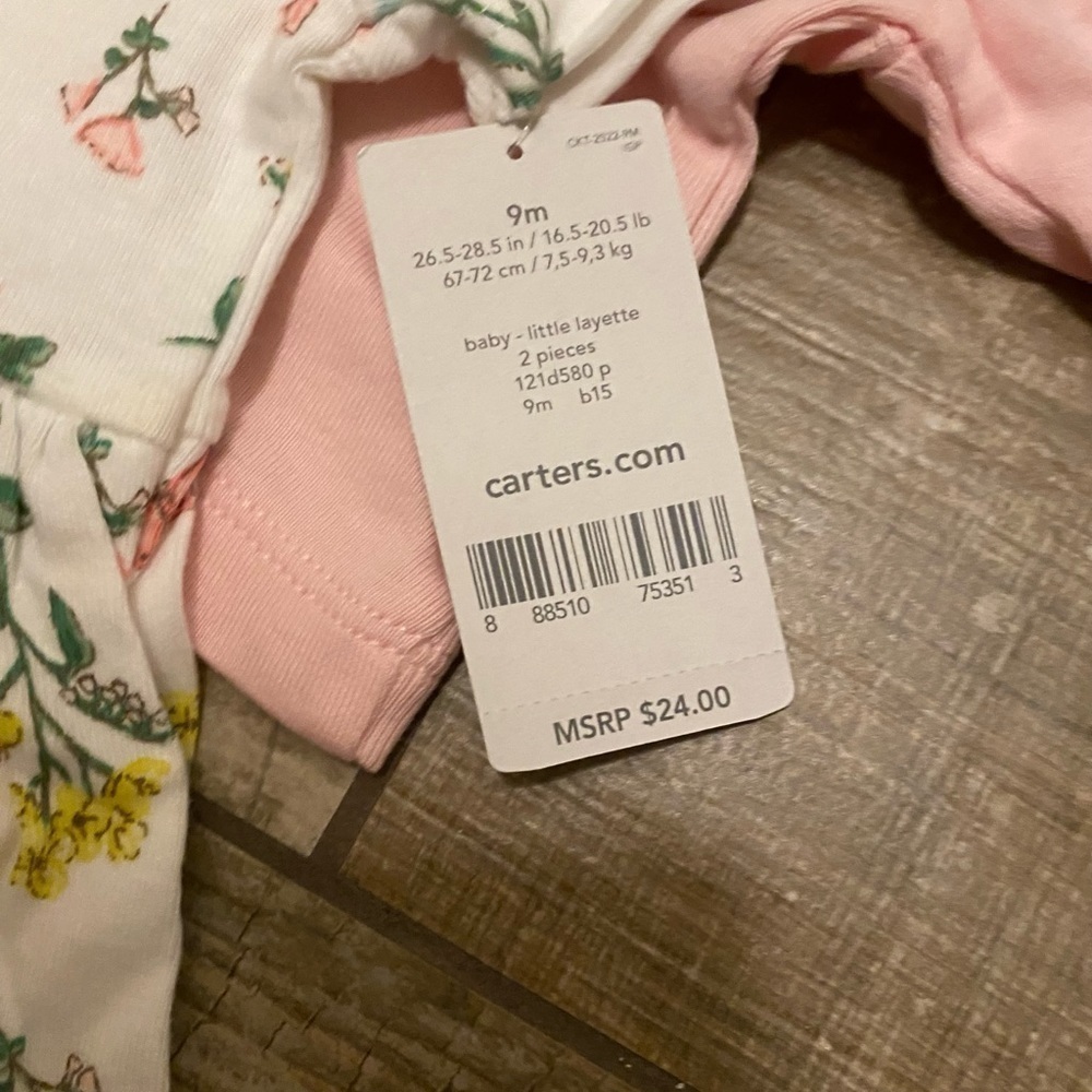 NWT Carter’s floral 2-piece set - Picture 12 of 12